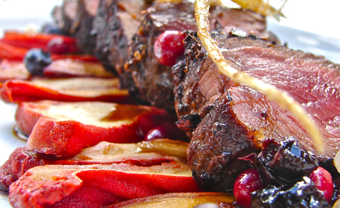 Dos de cerf cuit sous vide